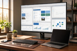 Affiliate marketer building a new WordPress website with web hosting, content creation tools, and digital marketing resources.